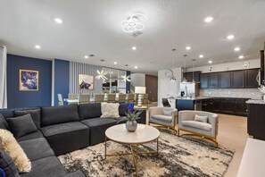 独立别墅, 多张床, 使用泳池, 泳池景观 (3020MD WIR_01) | 起居区