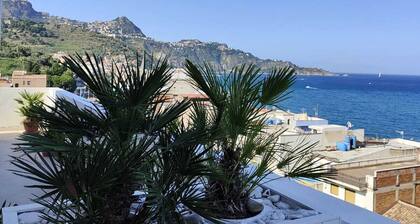 The terrace on the bay of Giardini Naxos
