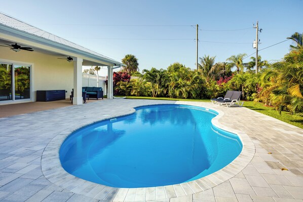 A heated pool