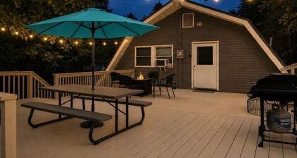 2 Person Rain Shower-Cozy Cottage+King Bed+15 Min ⛷️Kayaks+Wine Barrel Table