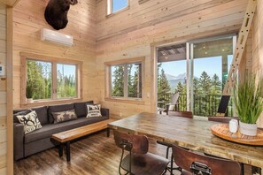 Living area - One of a kind views of Glacier National Park! Summit Cabin at Thunderbird Ridge. (Polebridge)