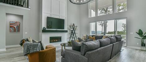 TV connectée, cheminée