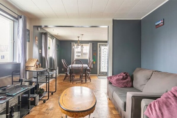 TV, fireplace, stereo - Metabolizm Records Music Studio (Short term rental certificate ID: 314402) (Sabrevois)