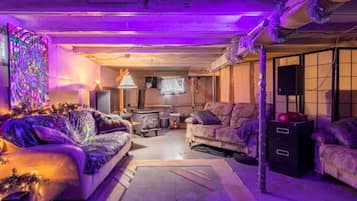 TV, fireplace, stereo