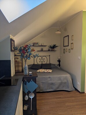 1 soverom, skrivebord, strykejern/-brett og wi-fi (inkludert)