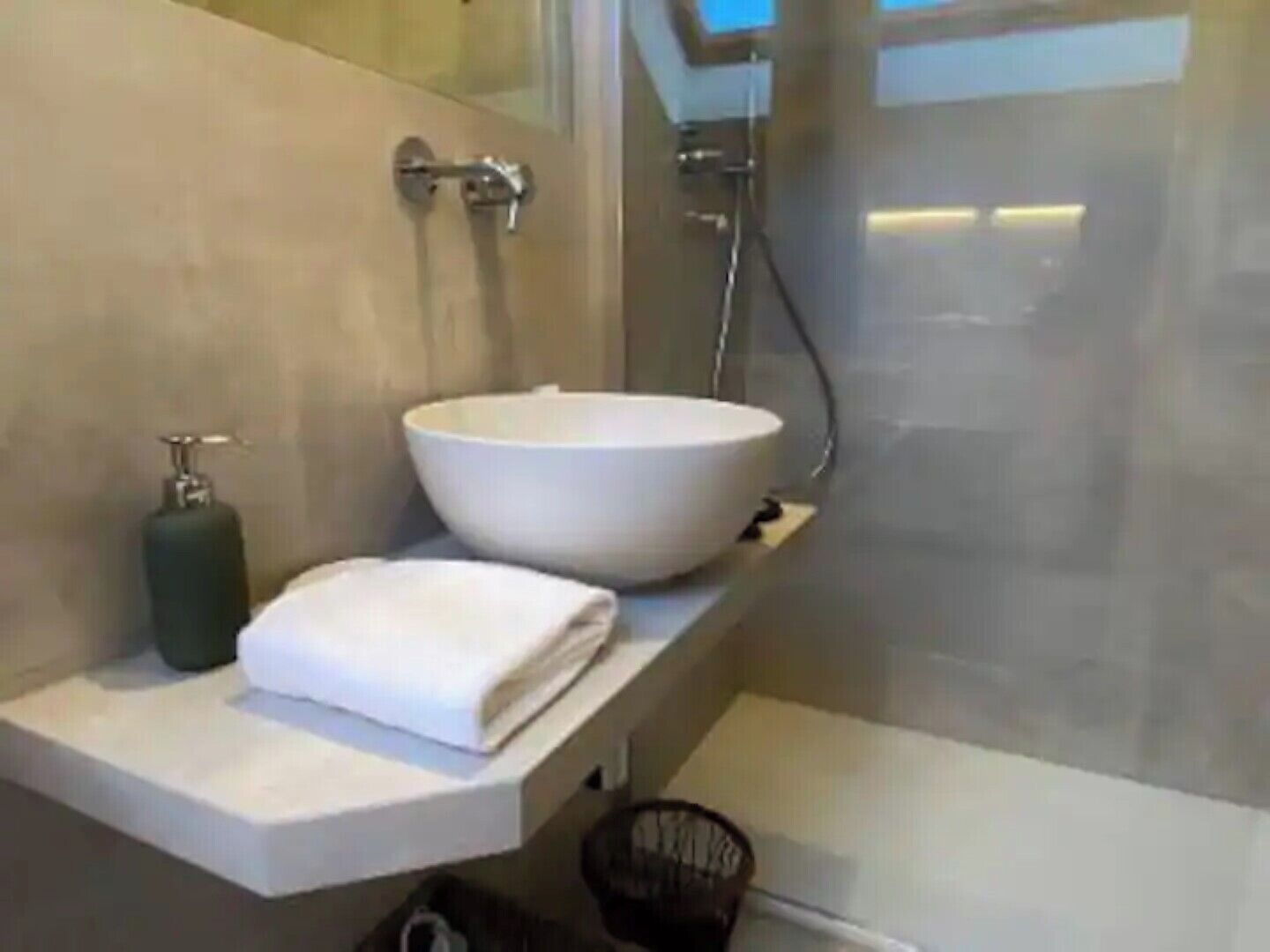 Hair dryer, bathrobes, towels, soap