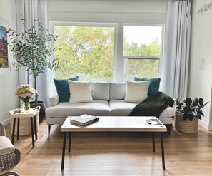 TV connectée, livres, chaîne hi-fi