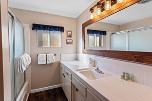 Basic Cabin | Bathroom - Knotty Hideaway (Big Bear City)