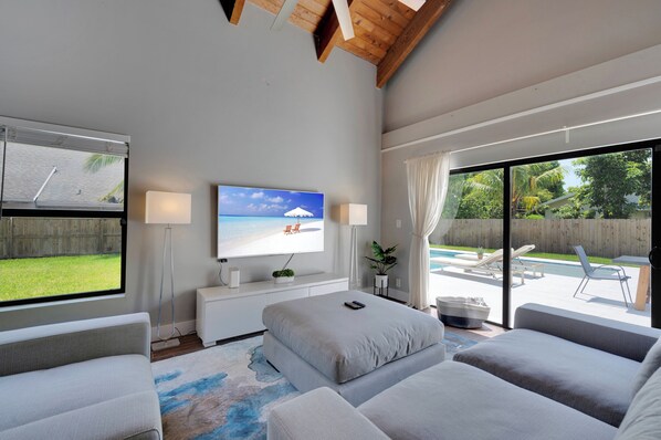 Smart TV, video library, computer monitors