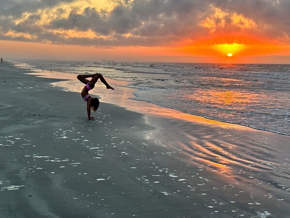 En la playa 
