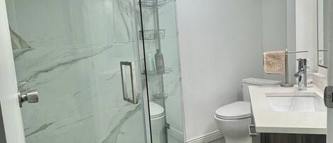 Regadera, amenidades de baño ecológicas, secadora de cabello, toallas