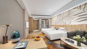 行政双床房 | 1 多间卧室、高档床上用品、羽绒被、办公桌