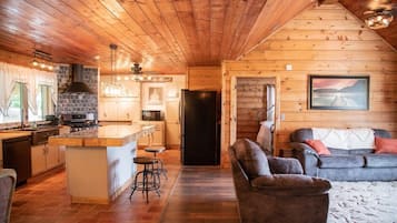 Télévision, cheminée, espaces bureaux