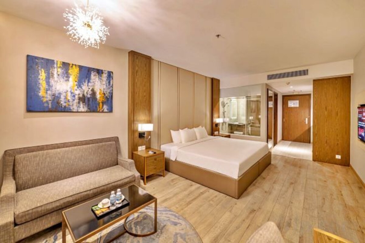 Egyptian cotton sheets, premium bedding, memory-foam beds, minibar