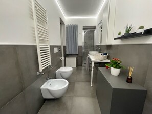 Secadora de cabello, toallas, jabón, shampoo