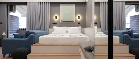 1 chambre, fer et planche à repasser, lit de bébé portatif