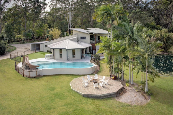 Your private Hinterland retreat awaits, seven acres of bushland luxury in Tinbeerwah.