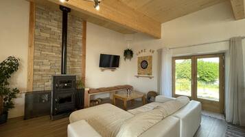 TV, fireplace, table tennis