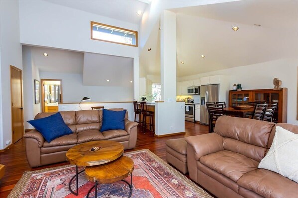 TV, fireplace, video games, books