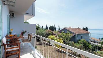 Apartment, 1 Bedroom, Sea View | Balcony