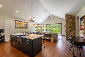Fridge, microwave, oven, stovetop - Summit Sky Ranch | Exclusive Amenities | Kid-Friendly Mountain Home (Silverthorne)