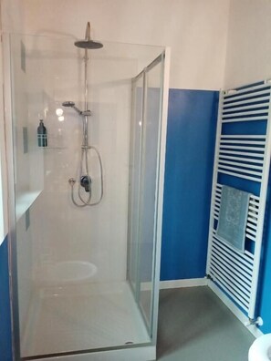 Shower, rainfall showerhead, free toiletries, hair dryer - B&B La Corte del Segrino  (Canzo)