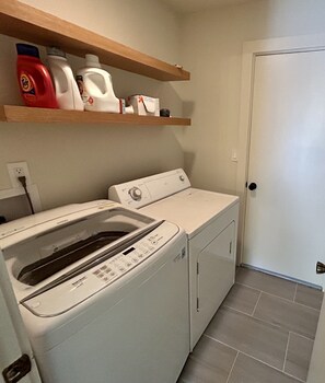 Laundry room with washer and dryer