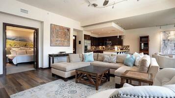 TV, fireplace, offices