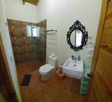 Comfort House, 3 Bedrooms, 2 Bathrooms, Garden View | Bathroom | Towels, soap, toilet paper