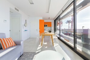 Family Apartment | Living area | 42-inch Smart TV with digital channels