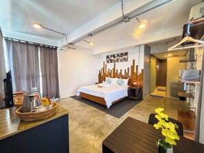 Deluxe Suite, 1 King Bed, Pool Access, Pool View | Individually furnished, blackout drapes, free WiFi, bed sheets - AV Suites (Puerto Galera)