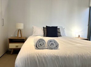 2 bedrooms, iron/ironing board, travel crib, free WiFi