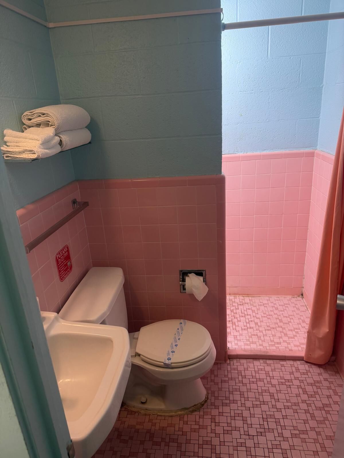 A bathroom with a toilet, bidet, and a towel rack.