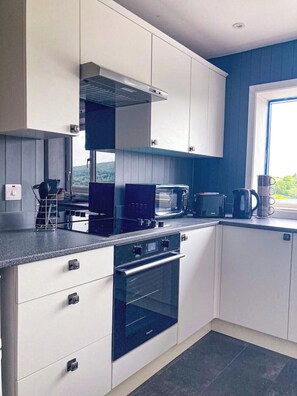 Fridge, oven, stovetop, dishwasher
