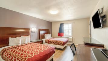 Room, 2 Double Beds, Non Smoking | Iron/ironing board, free WiFi, bed sheets
