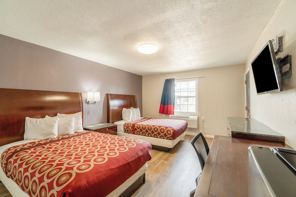 Room, 2 Double Beds, Non Smoking | Iron/ironing board, free WiFi, bed sheets