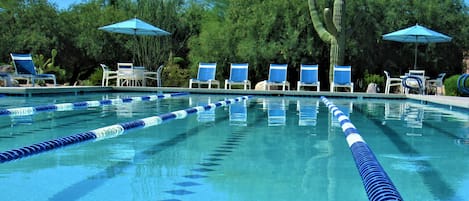 Outdoor pool, a heated pool