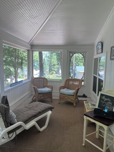 The Bluebird Cottage.  Just go down 400 feet and jump in lake .