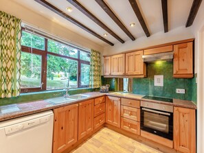 Dishwasher, highchair, cookware/dishes/utensils