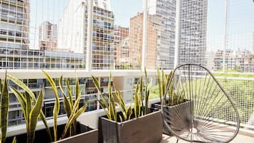 Byutsikt fra overnattingsstedet