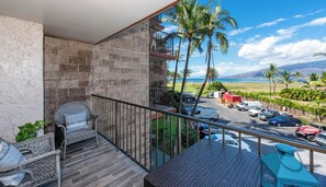 Luxury-Studio, 1 Queen-Bett und Schlafsofa, Meerblick, am Strand | Balkon