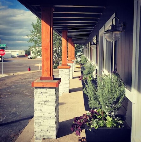 Exterior detail. Cut Bank Suite #2 near Glacier National Park!