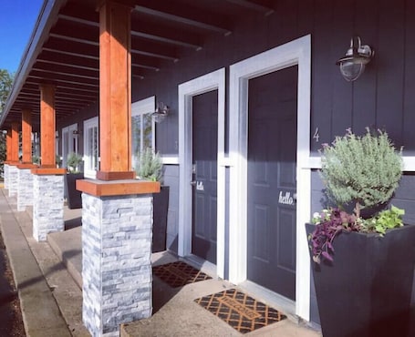 Exterior detail. Cut Bank Studio #3 near Glacier National Park!