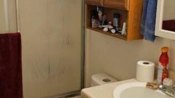 Secador de cabelo, toalhas de banho, sabonete, papel higiênico