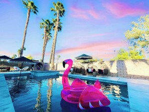 Outdoor pool, a heated pool