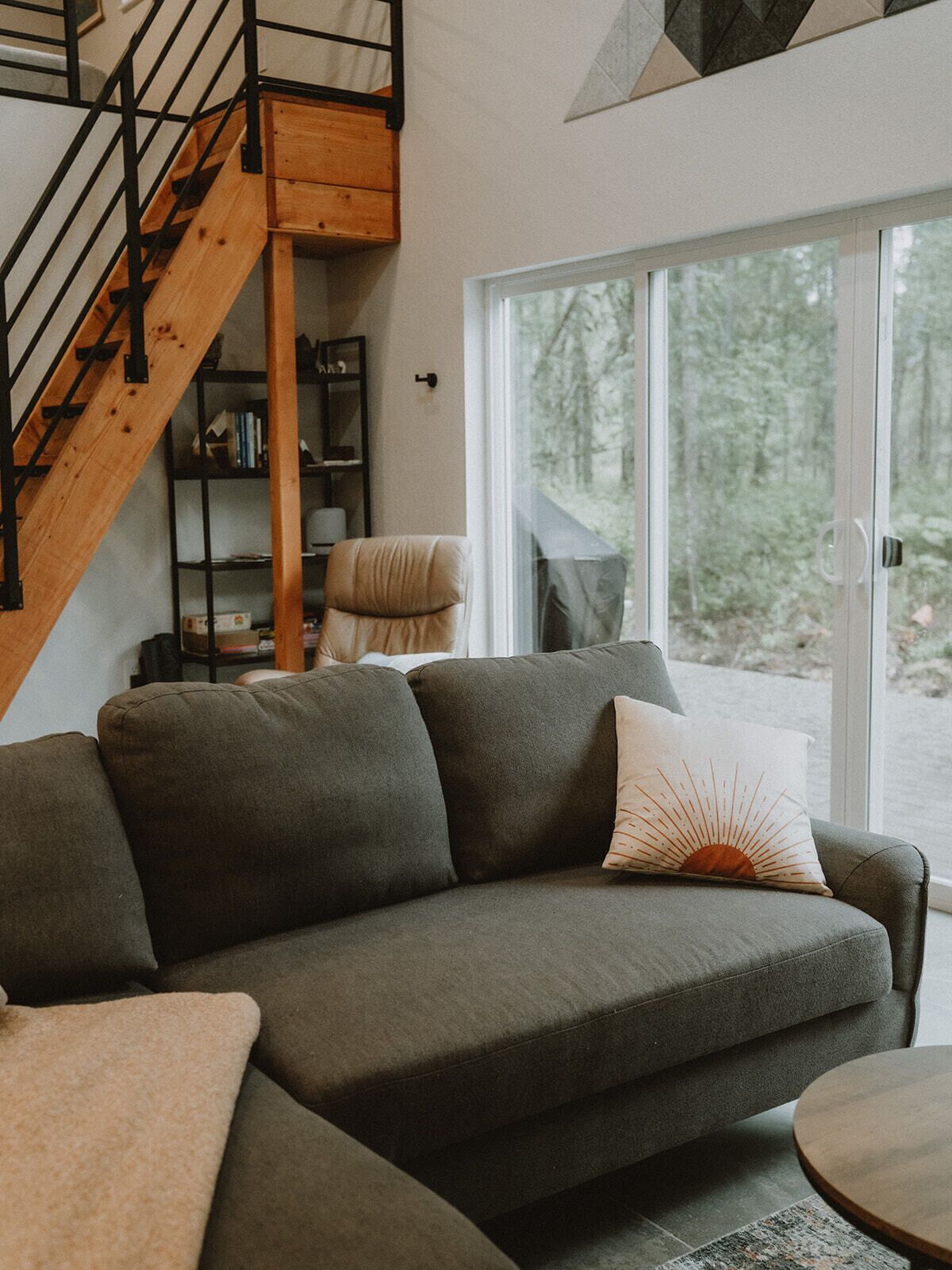 Smart TV, fireplace, DVD player, books