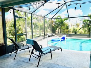 Outdoor pool, a heated pool