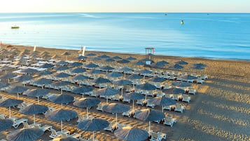 Private beach, beach volleyball