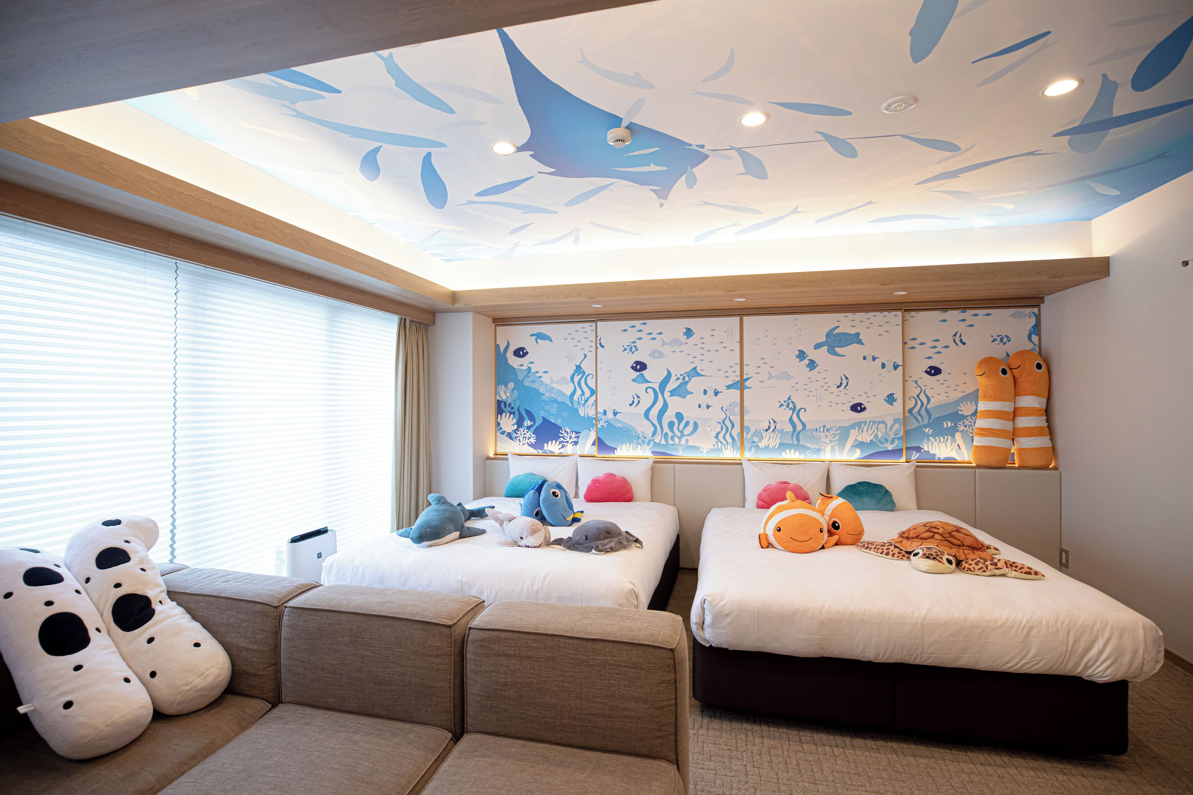 風格雙人房, 2 張加大雙人床 | 羽絨被、房內夾萬、書桌、遮光窗簾/窗簾