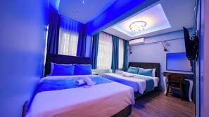 Comfort Quadruple Room, City View | Minibar, soundproofing, free WiFi, bed sheets - Bona Sera Hotel (Istanbul)